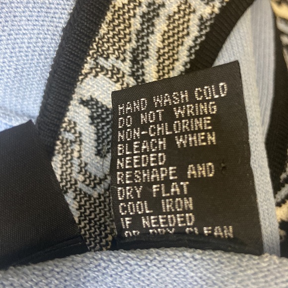 Essential G blue zip front rayon blend knit cardigan style jacket 1X - Picture 8 of 11